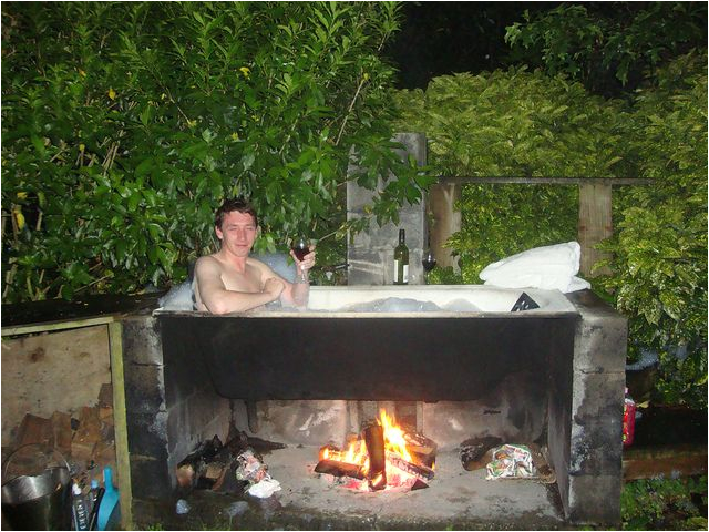 Outdoor Bathtub Diy A Bath Outside Heated by Fire by Willposh Via Flickr