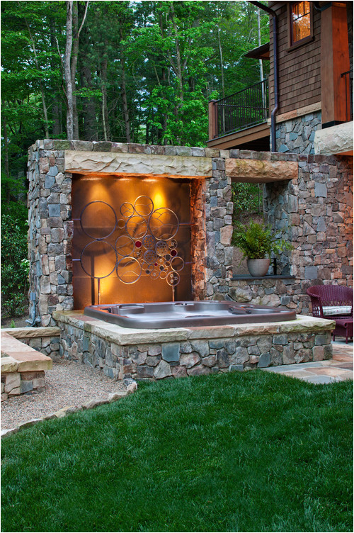 fire pit hot tub