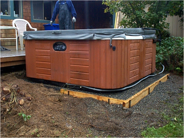 diy hot tub base installation