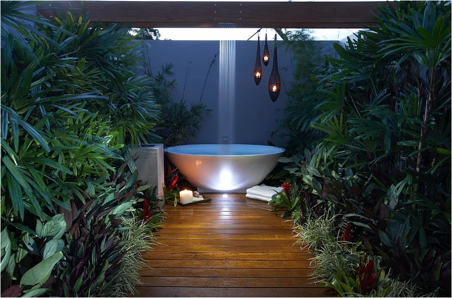 Outdoor Bathtub Tropical 23 Amazing Inspirations that Take the Bathroom Outdoors