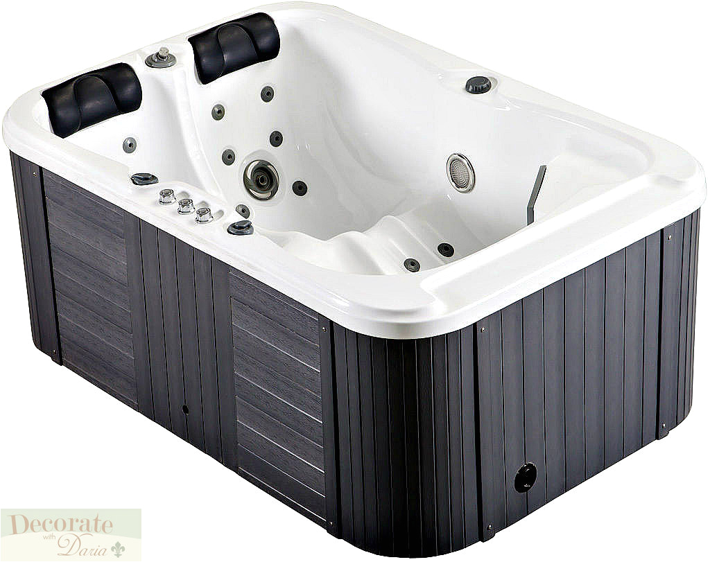 Outdoor Bathtub with Jets 2 Person Hot Tub Spa Outdoor Hydrotherapy 31 Jets 2