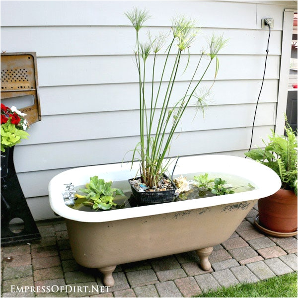 diy bathtub garden pond