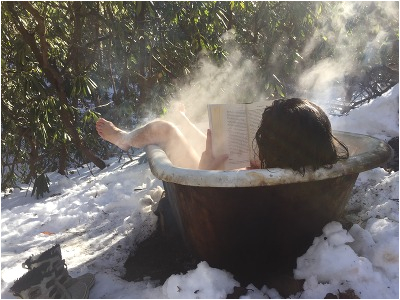 wood fired bathtub