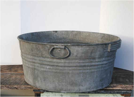 Outdoor Galvanized Bathtub Reserved for J Vintage Galvanized Wash Tub Bucket Outdoor