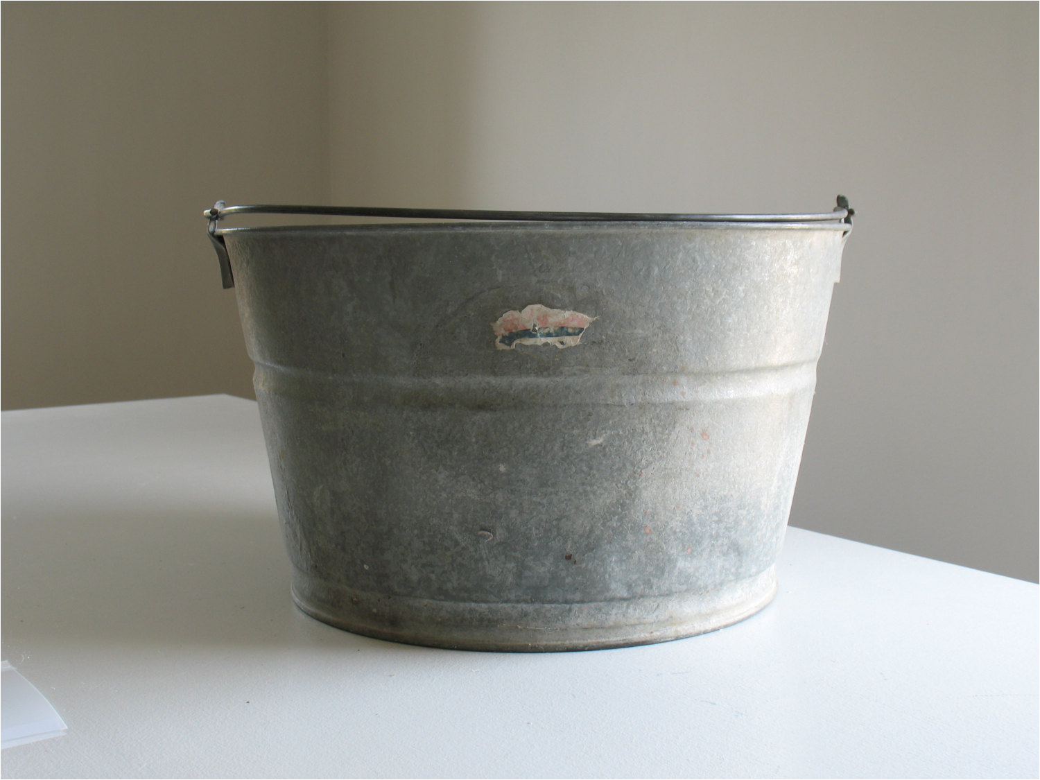 vintage galvanized metal tub steel