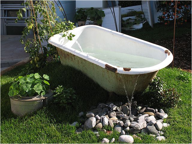 Outdoor Garden Bathtub Bathtub In the Garden Use A Cast Iron Tub and Heat From