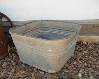 galvanized planter