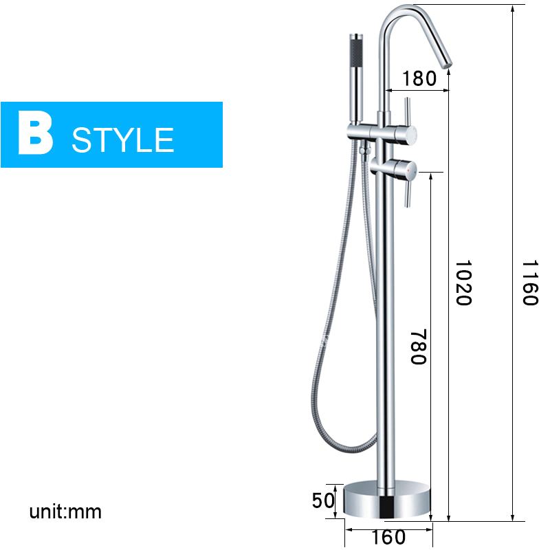 rotatable floor standing bathtub shower faucet gooseneck outdoor p hois 6473