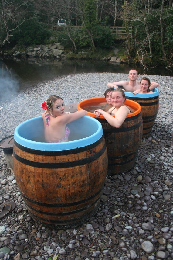 wood fired bath hot tub