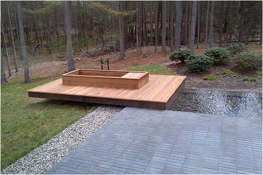 wooden bathtub