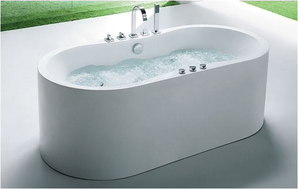 Oval Stand Alone Bathtub Freestanding Whirlpool Tub – the Power Of Hydro Massage as