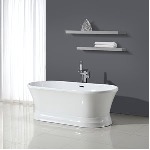 Ove Decors Sarin 69 Freestanding Bathtub Ove Decors 33 In X 69 In Gloss White Acrylic Oval