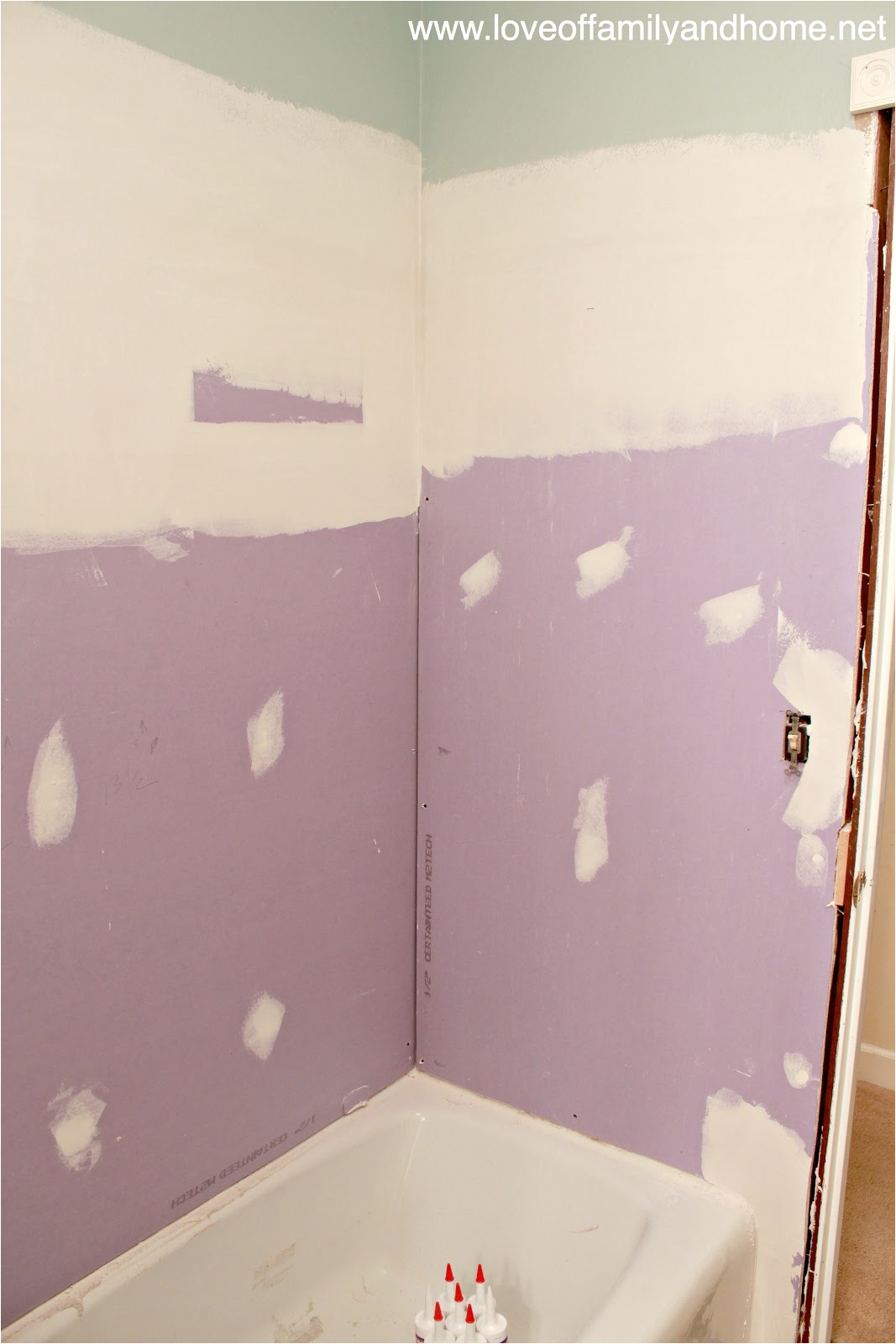 Painting Bathtub Surround Shower before & after with Tub Surround Tutorial Love Of