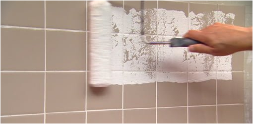 how to paint over ceramic tile in a bathroom
