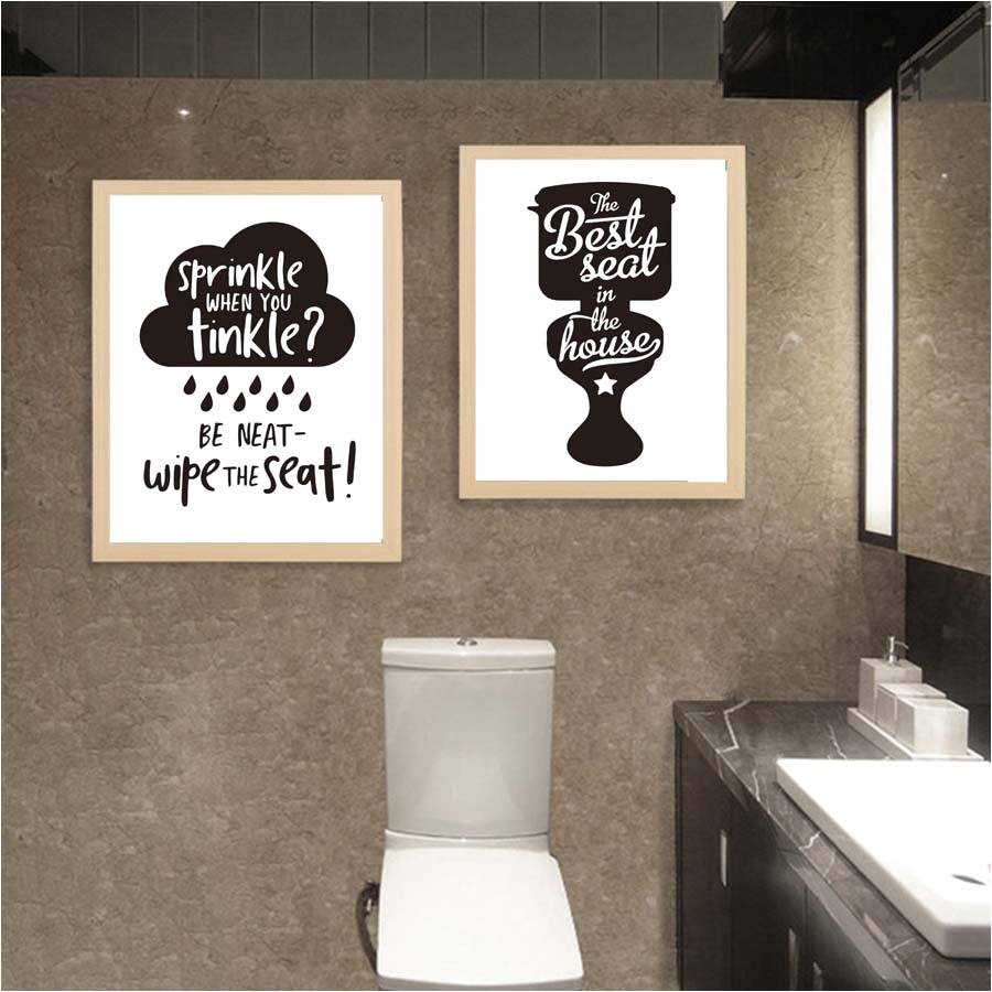 Painting for Bathtub toilet Note Life Quotes Posteramp Prints Modern Canvas