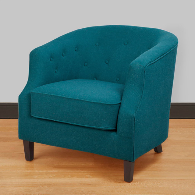 Ansley Peacock Blue Tub Chair contemporary armchairs and accent chairs