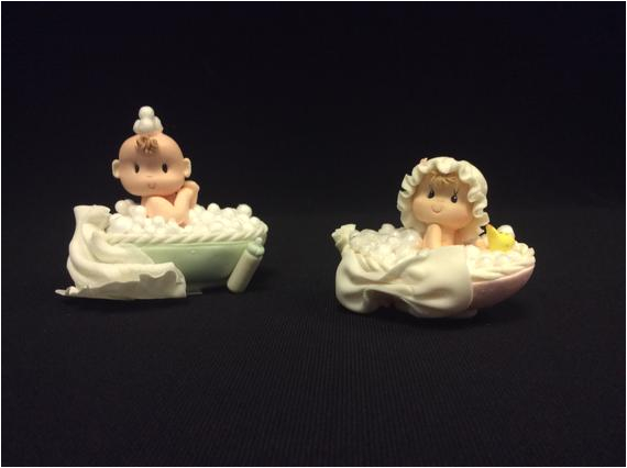 Porcelain Baby Bathtub Cold Porcelain Baby In Bathtub Cake topper by