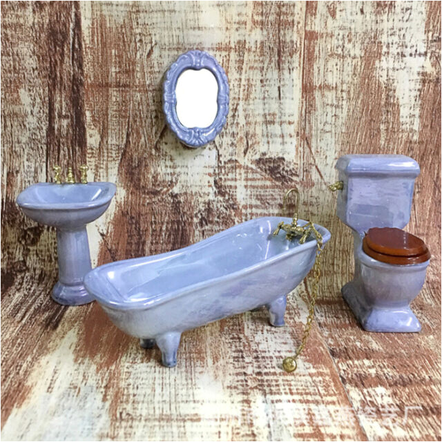 Porcelain Bathtubs for Sale 1 12 Dollhouse Miniature Porcelain Bathroom Furniture Set