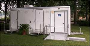 ada plus two stall restroom trailers