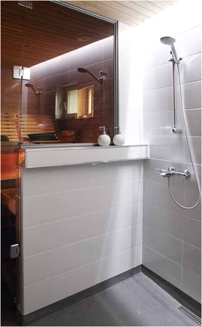 Portable Bathroom Doors Shower Sauna with Side Half Wall Instead Of Full Glass