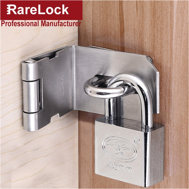 Portable Bathroom Lock Rarelock Ms535 Hasp Door Lock Padlock for Gate Sliding