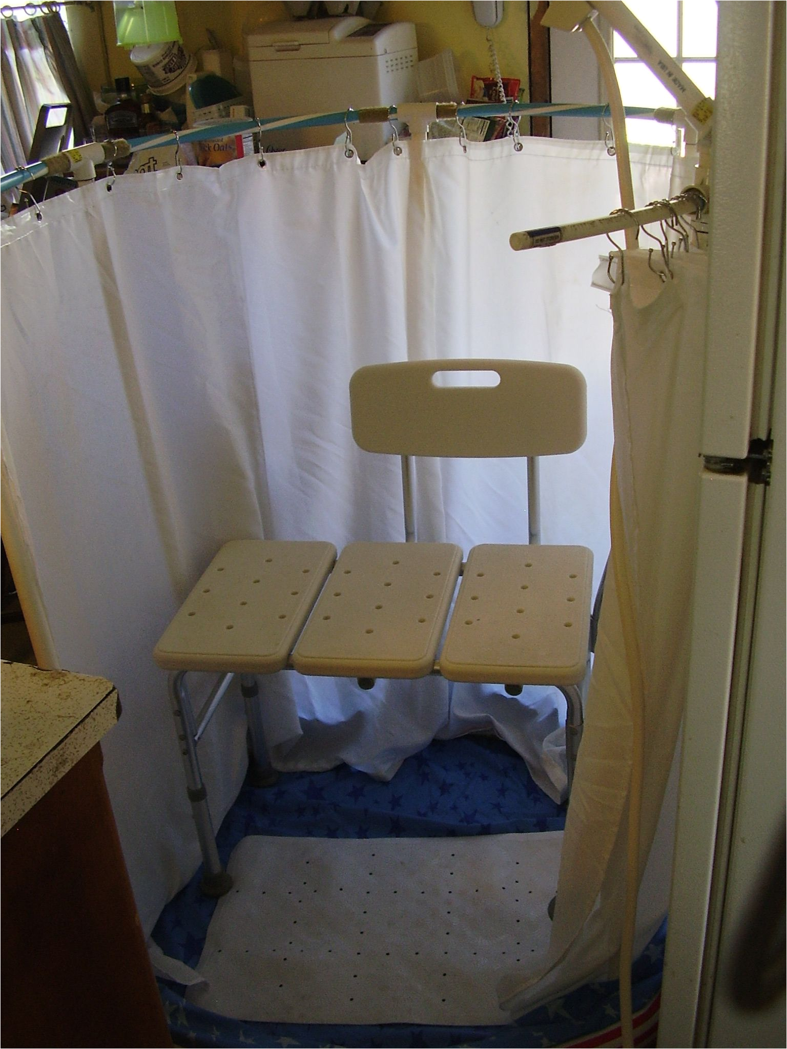 Portable Bathroom Options Homemade Portable Shower Using Hula Hoops and An