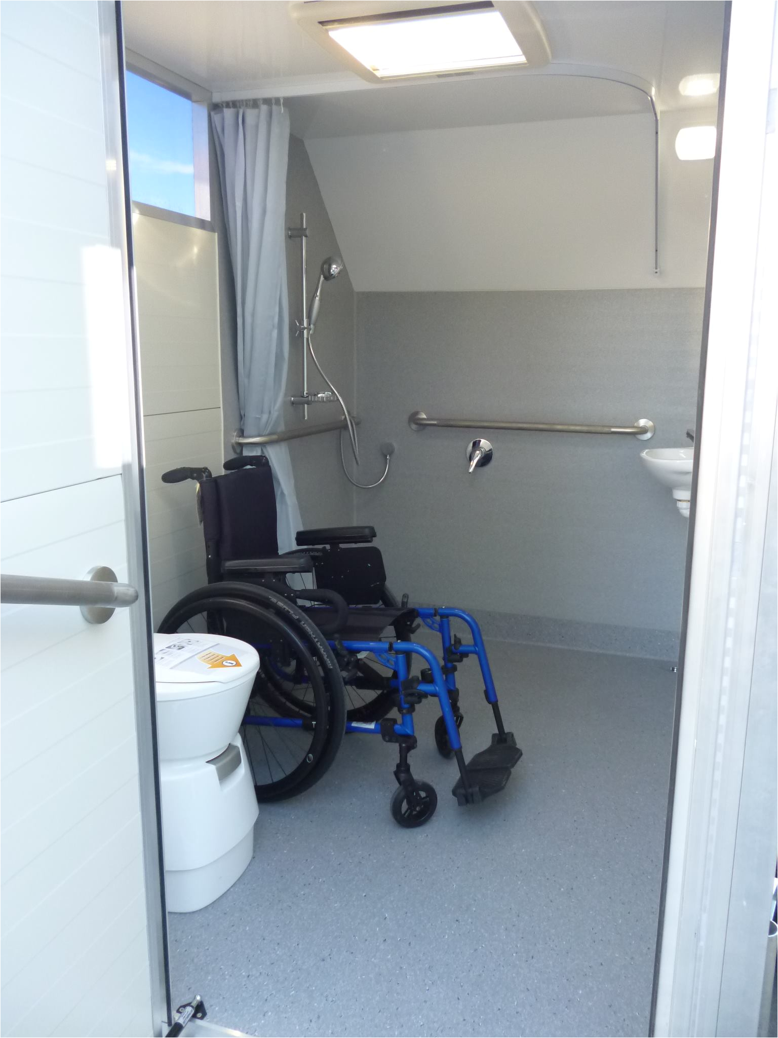 wheelchair accessible portable bathrooms