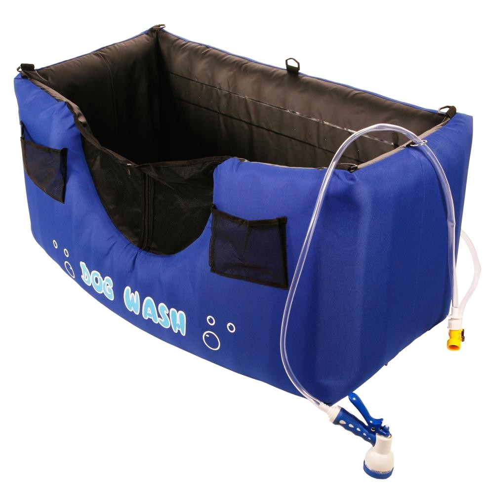 Portable Bathtub for Camping Dog Wash Tub Hugs Inflatable Dog Wash