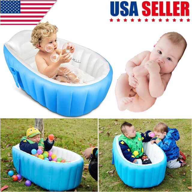 Portable Bathtub for toddler Baby Infant Inflatable Bath Tub Seat Mommy Helper Kid