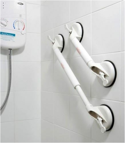 Portable Bathtub Grip Telescopic Extending Bathroom Bath Suction Grab Rail