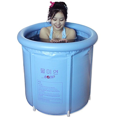 happy life portable plastic bathtub blue