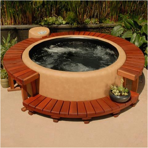 Portable Bathtub Near Me Portable softub Hot Tub with Redwood Decking