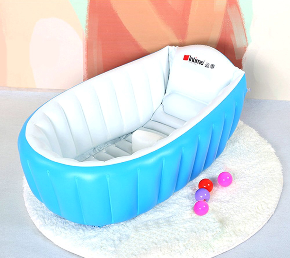 baby inflatable bathtub portable infant toddler non slip bathing tub travel swimming pool