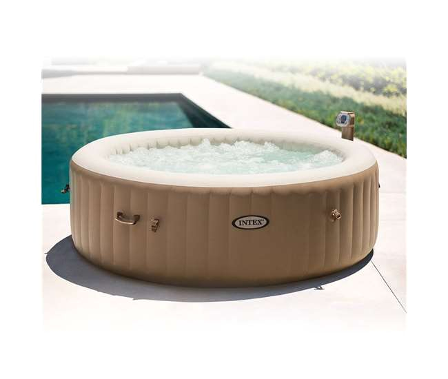 Intex Inflatable Pure Spa 6 Person Portable Heated Bubble Jet Hot Tub