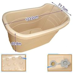 Portable Bathtub with Drain Portable Tub for In the Shower