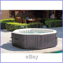 6 person hot tub water spa inflatable portable heated pool bubble jets personal