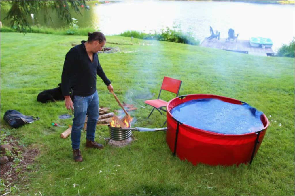 nomad portable camp fire propane hot tub