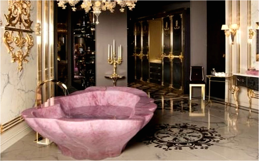 your luxury bathroom decor needs a rose quartz crystal bathtub