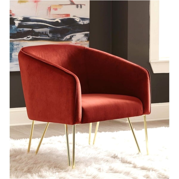 Red Velvet Accent Chair Shop Modern Design Red Velvet Living Room Accent Chair