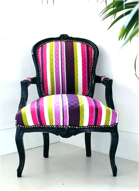 striped armchair
