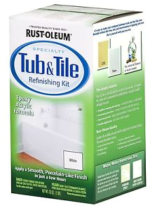 Reglaze Bathtub Kit Rust Oleum Tub and Tile Refinishing 2 Part Kit White