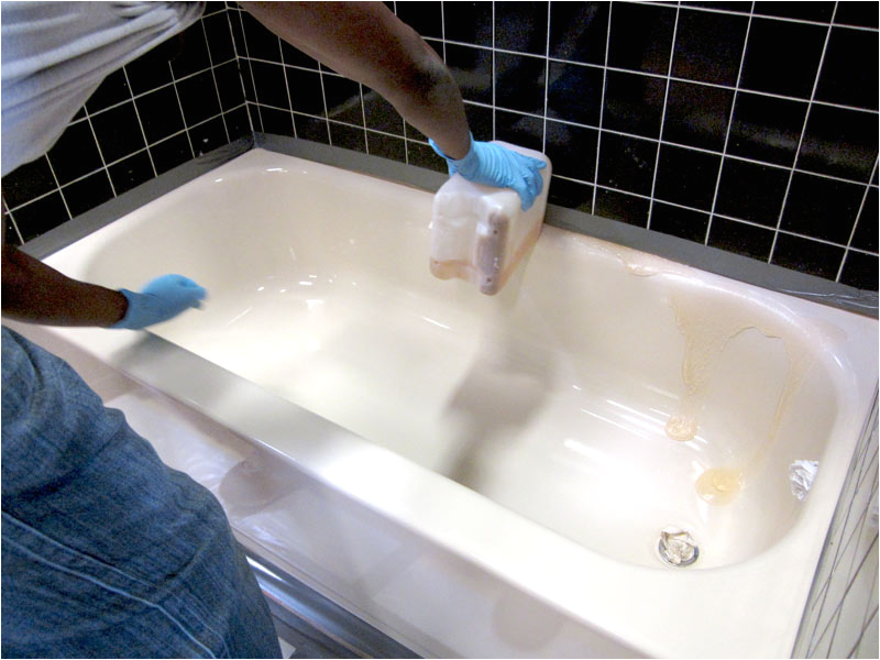 stripping paint bathtub