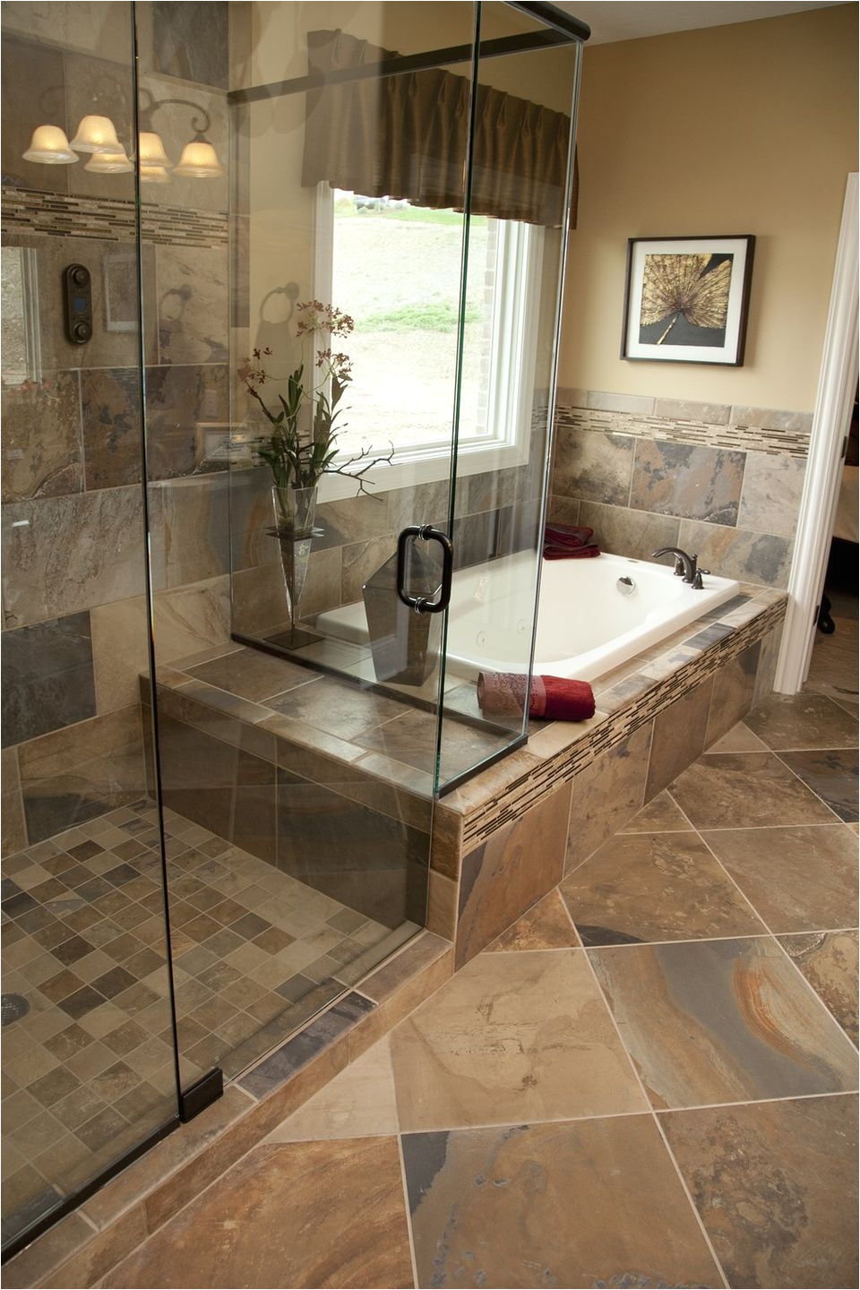 natural stone bathroom floor tiles
