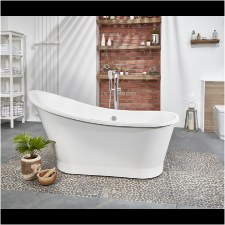 1266 frontline aquanatural hamilton 1595 x 730mm stone resin freestanding bath