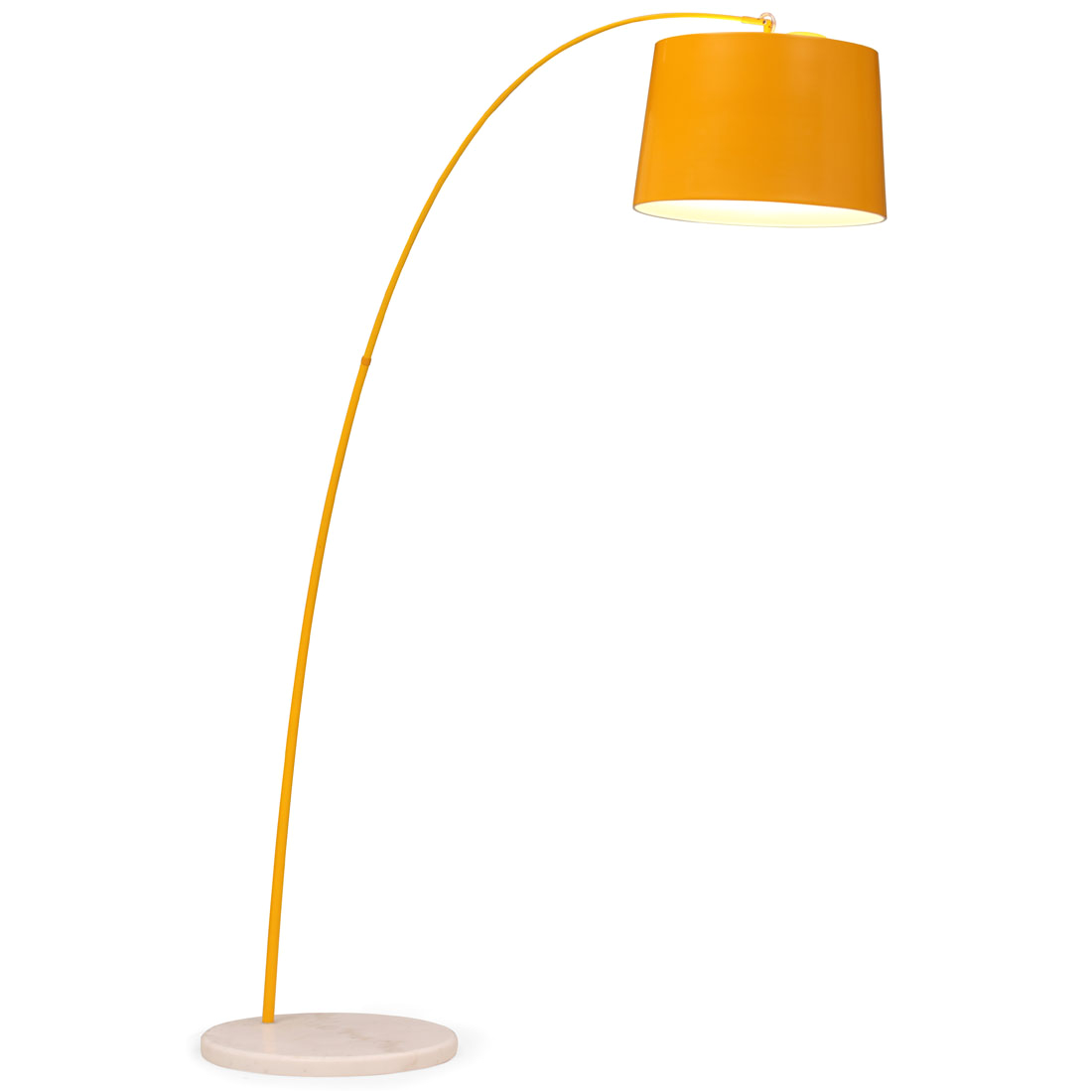 retro yellow floor lamp with copper stem 2f9c c13a3c5