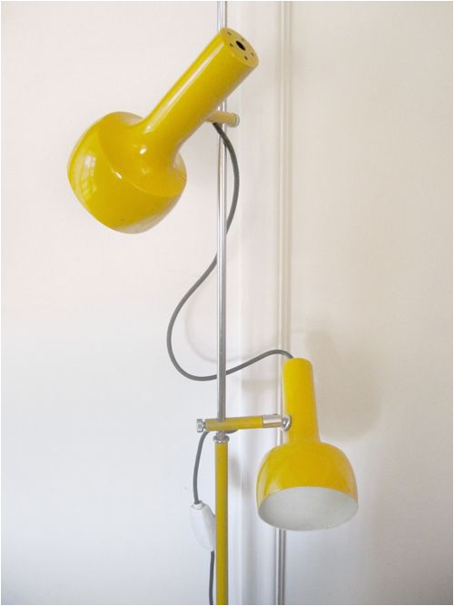 Retro Yellow Floor Lamp Vintage Yellow Oslo Floor Lamp Lighting