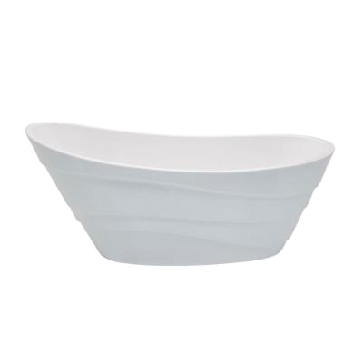 anzzi stratus 5 6 ft acrylic reversible drain freestanding bathtub in glossy white