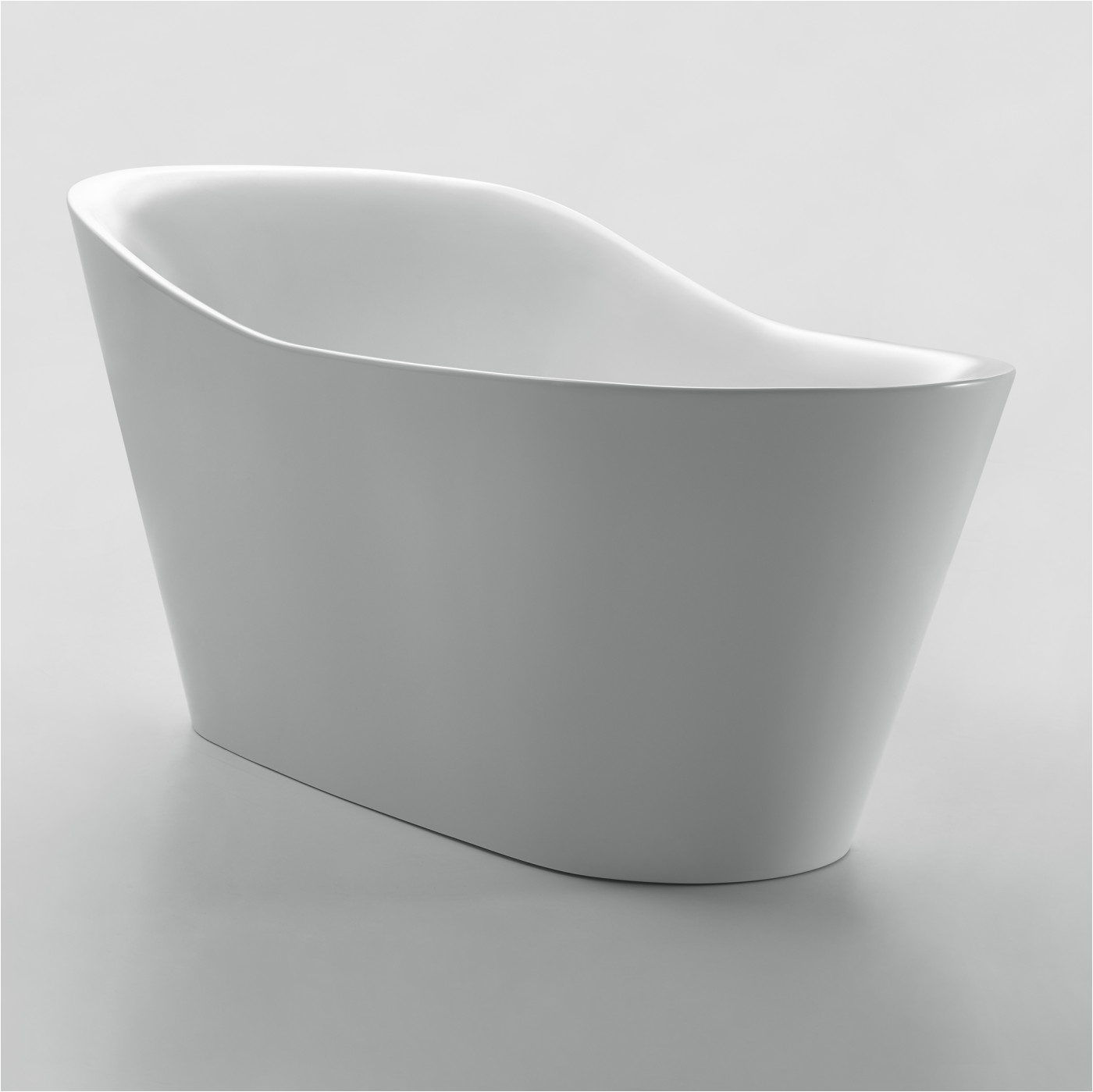 arges 5 9 ft reversible drain freestanding bathtub in glossy white