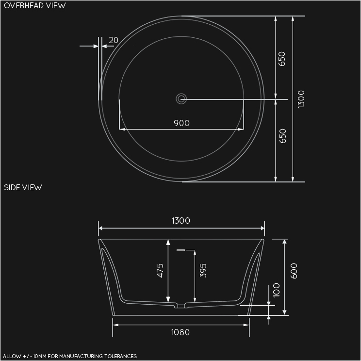 Circulo Round Stone Bath