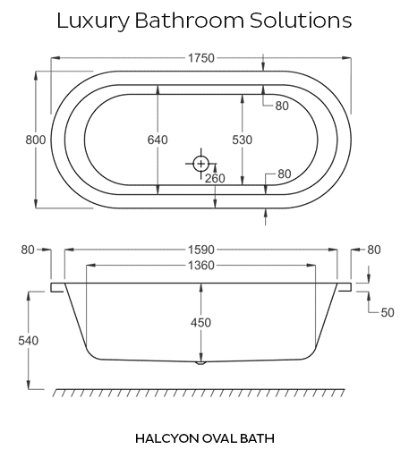 halcyon round luxury carron 1750 acrylic inset bath